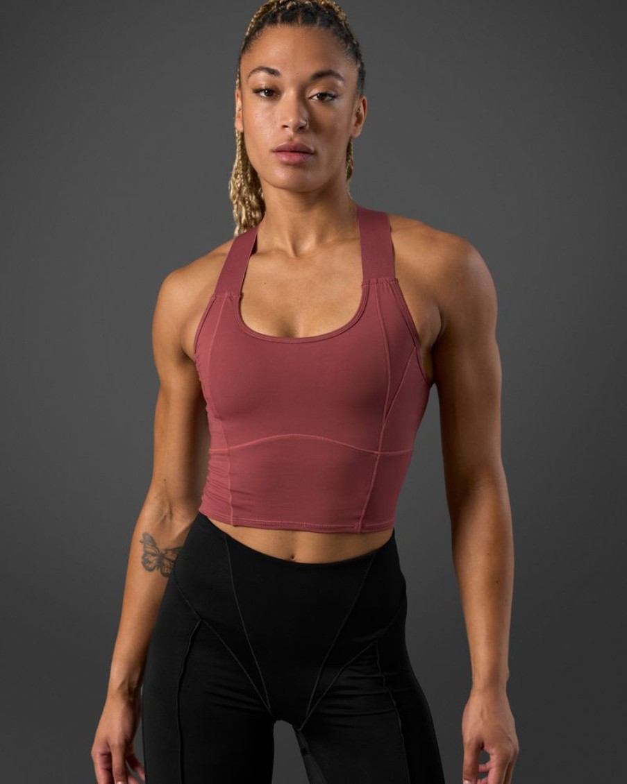 Dame ICIW Sport-Bh | Reboot 2-In-1 Sports Bra Brick Red