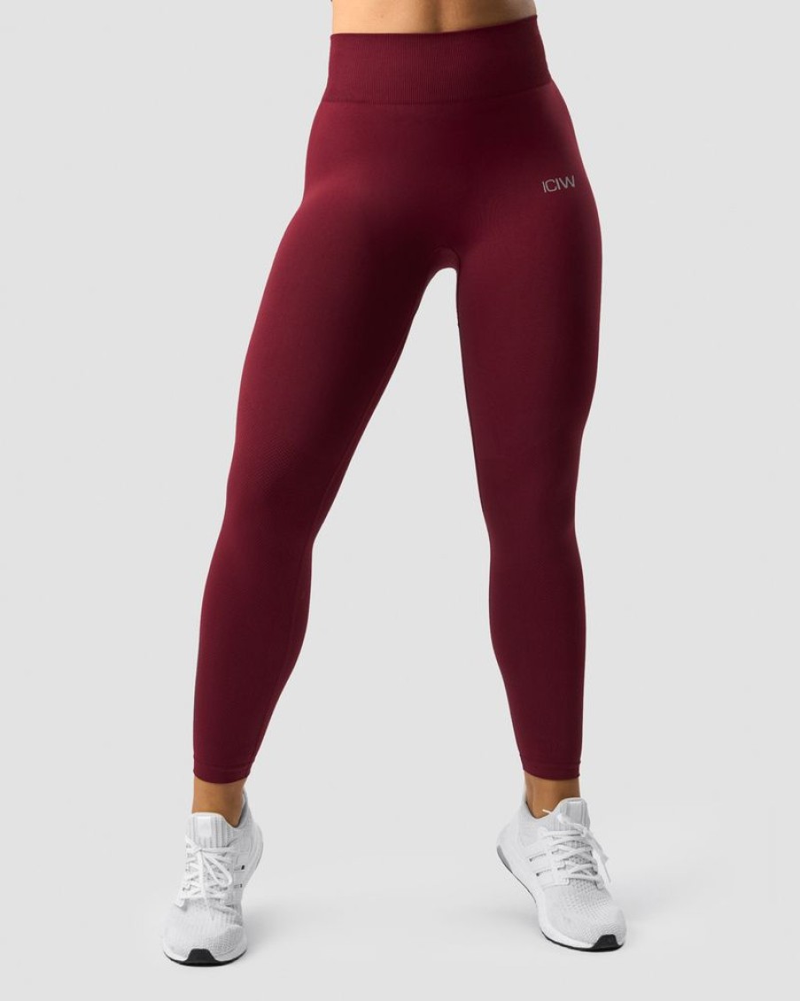 Dame ICIW Tights & Leggings | Define Seamless Tights Burgundy