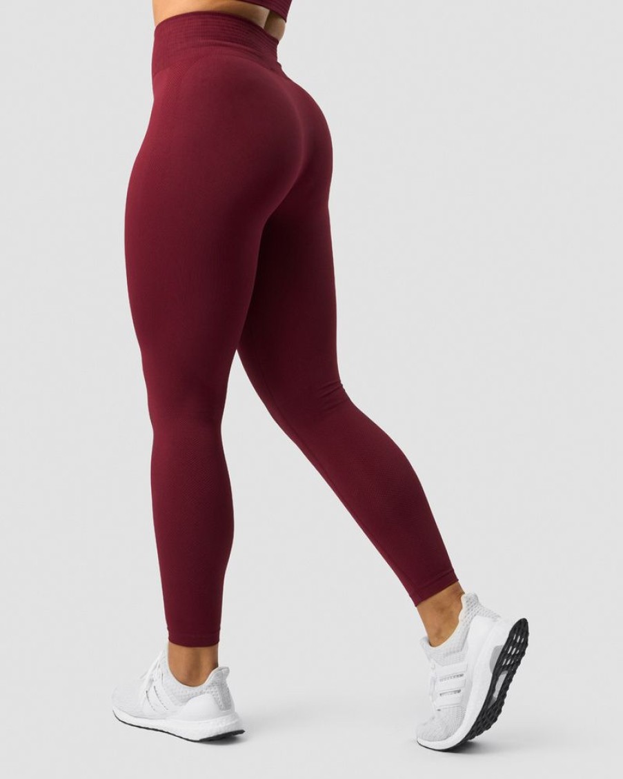 Dame ICIW Tights & Leggings | Define Seamless Tights Burgundy