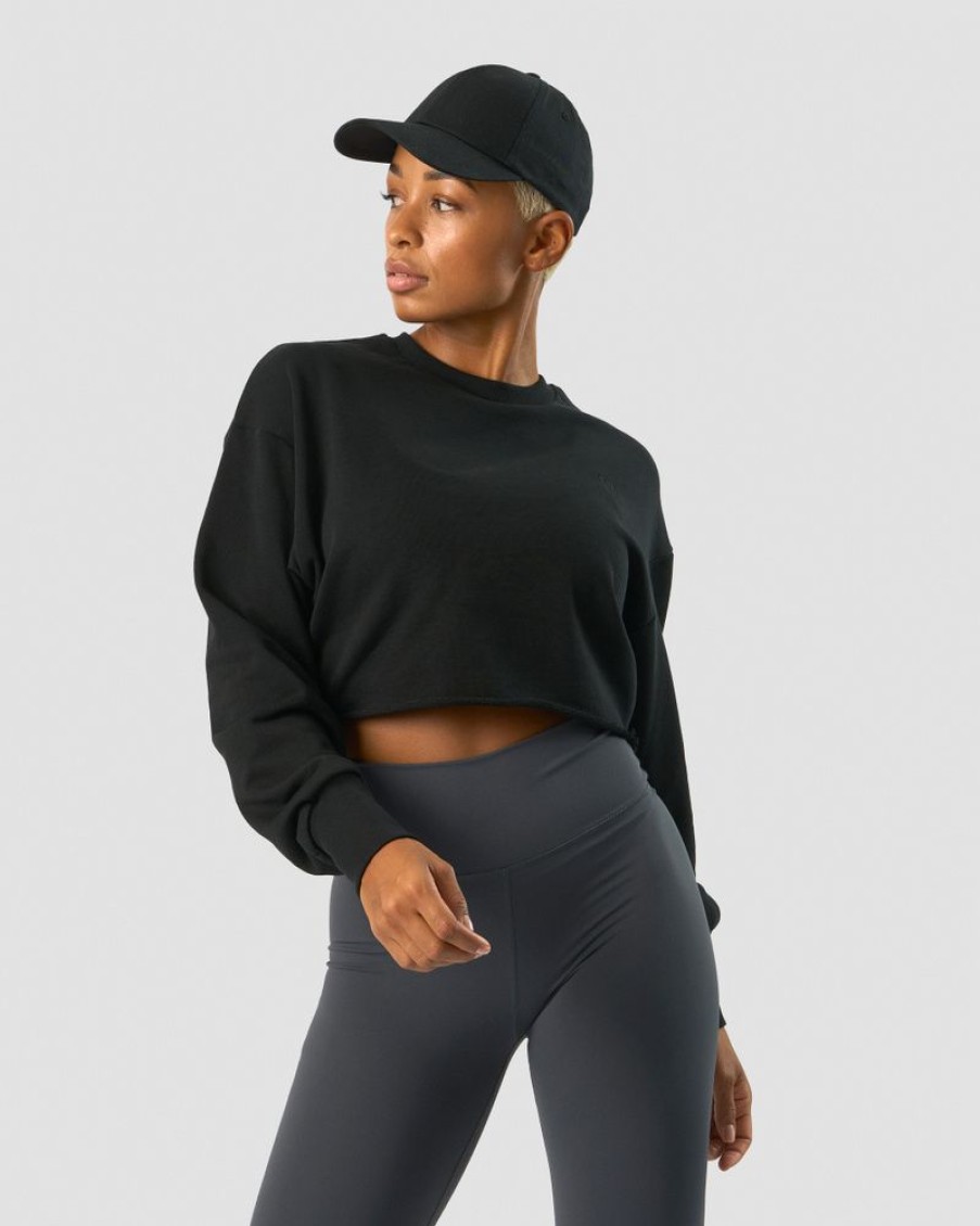 Dame ICIW Langermet | Nimble Cropped Crewneck Black