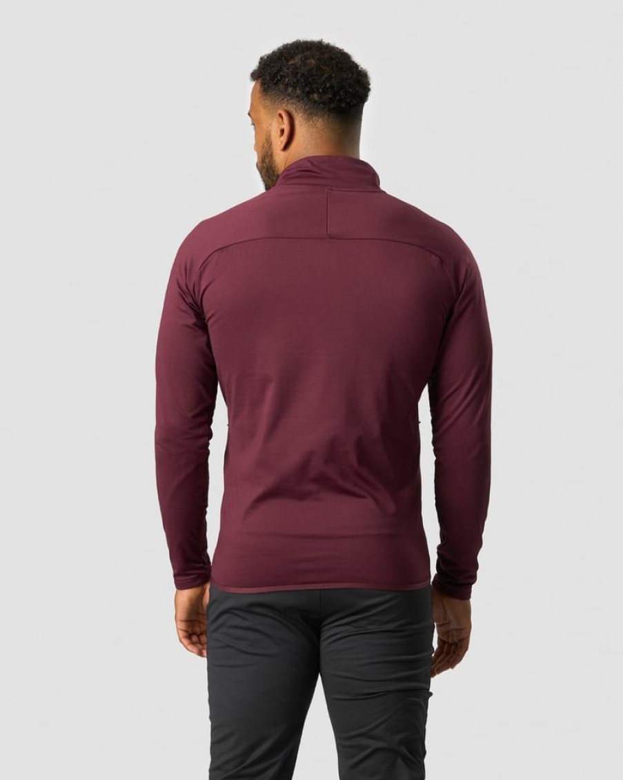 Herre ICIW Langermet | Ultimate Training 1/4 Zip Burgundy