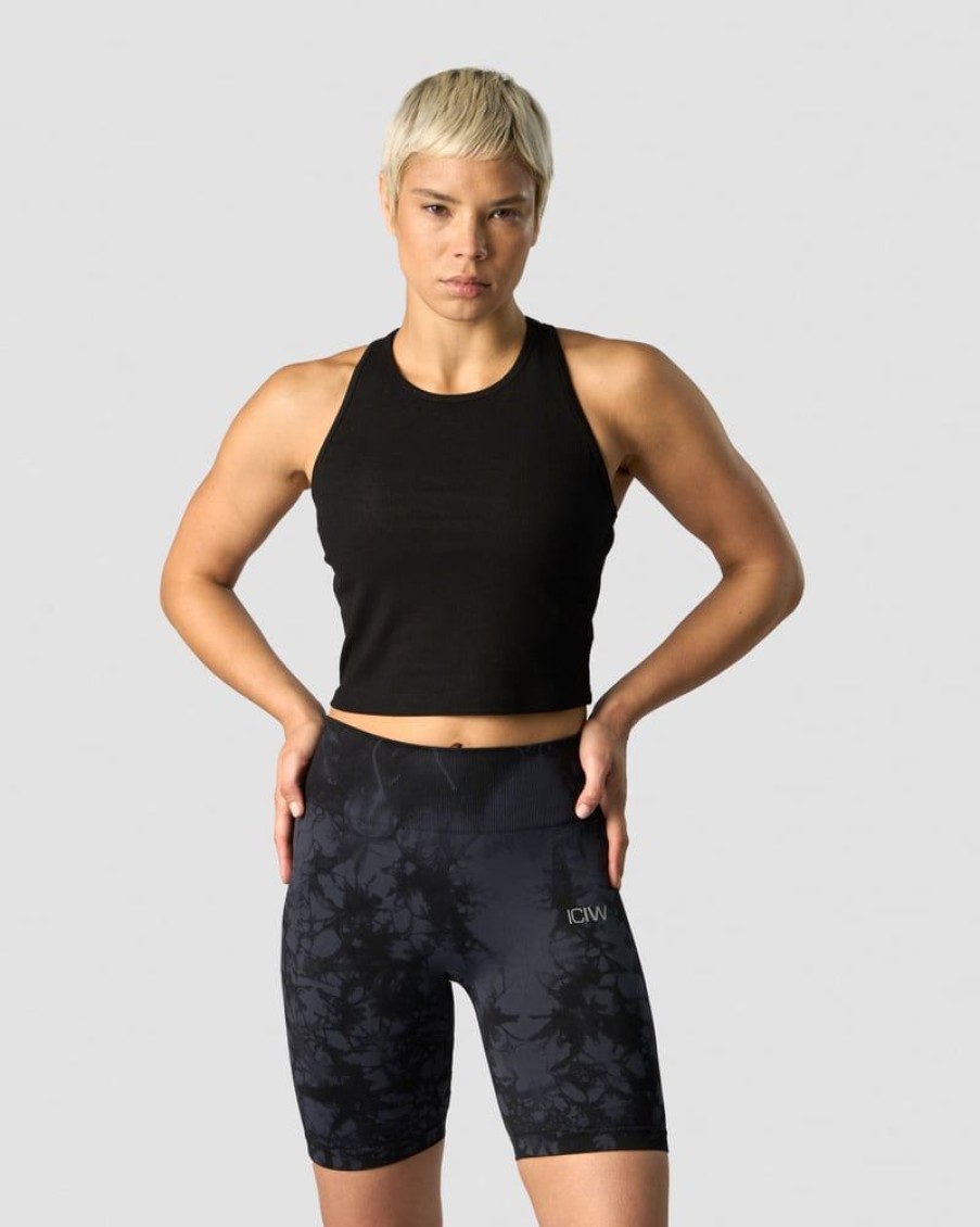 Dame ICIW Topper | Nimble Cropped Tank Top Black