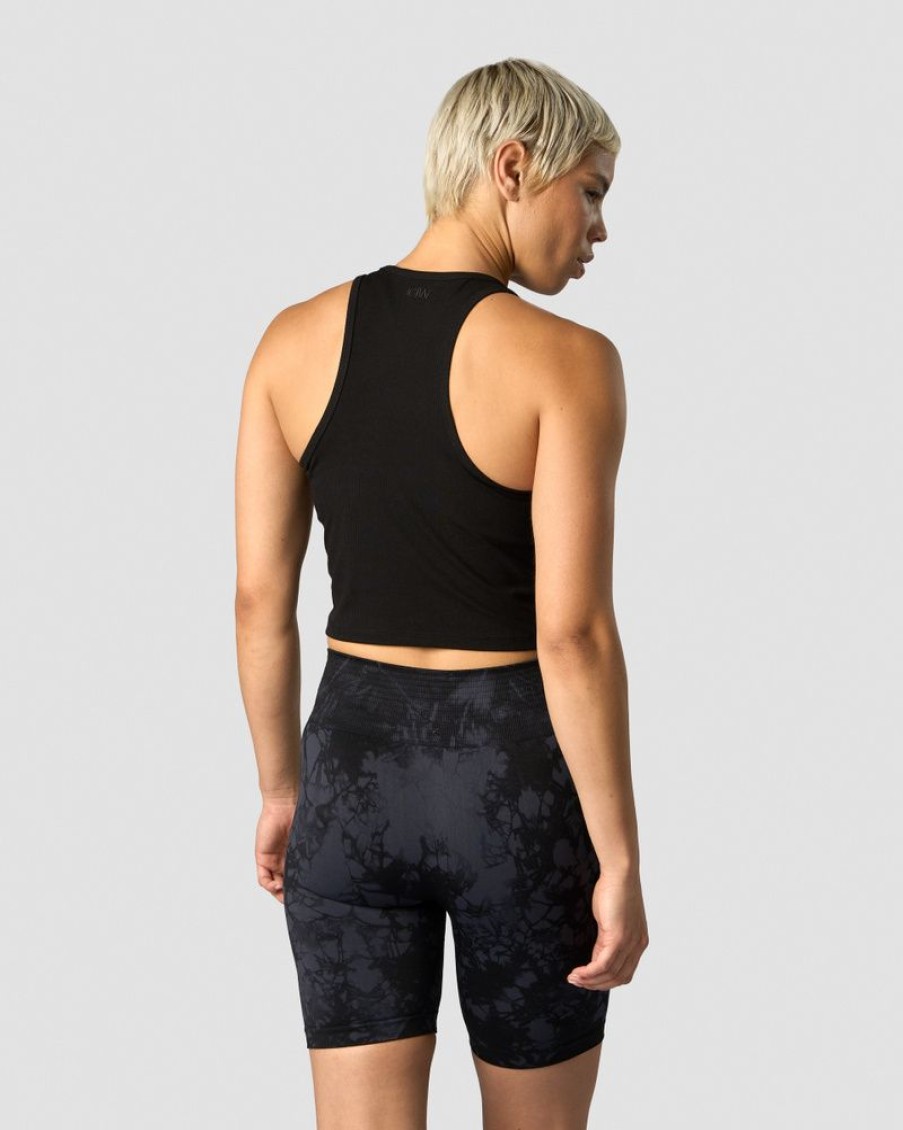 Dame ICIW Topper | Nimble Cropped Tank Top Black