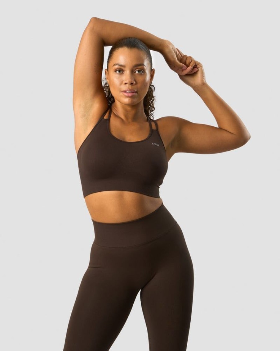 Dame ICIW Sport-Bh | Define Seamless Sports Bra Dark Brown