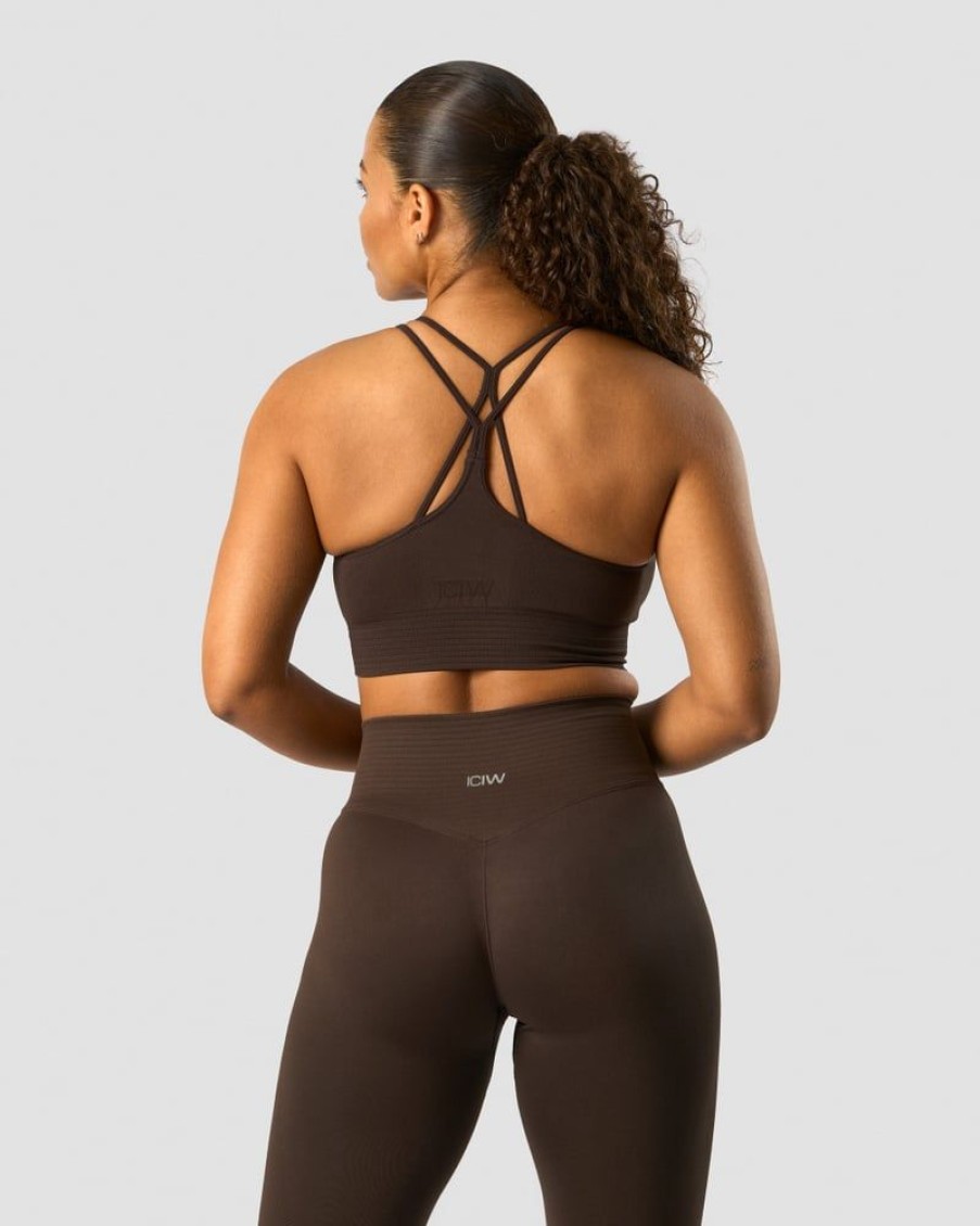 Dame ICIW Sport-Bh | Define Seamless Sports Bra Dark Brown