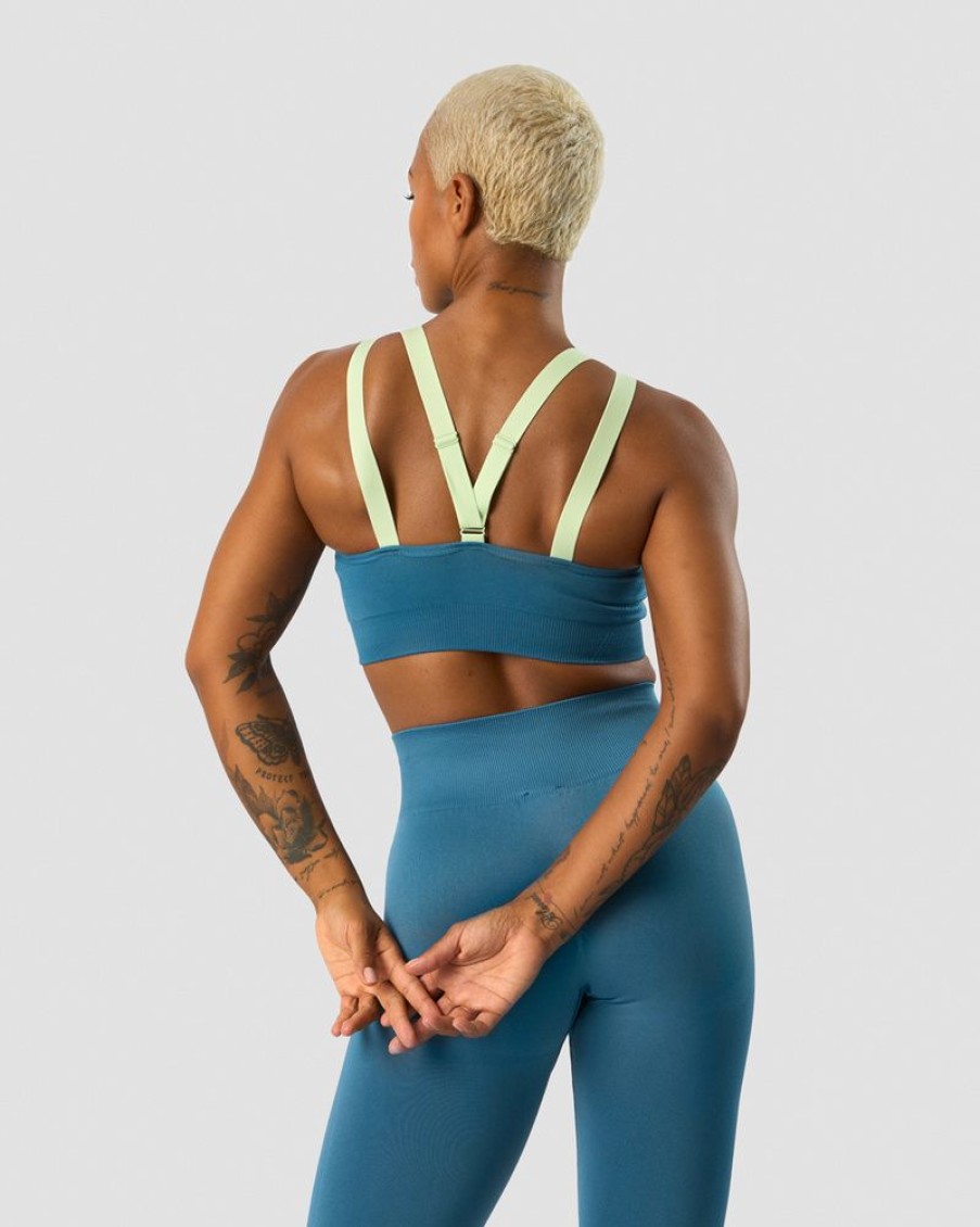 Dame ICIW Sport-Bh | Deluxe Seamless Adjustable Sports Bra Teal