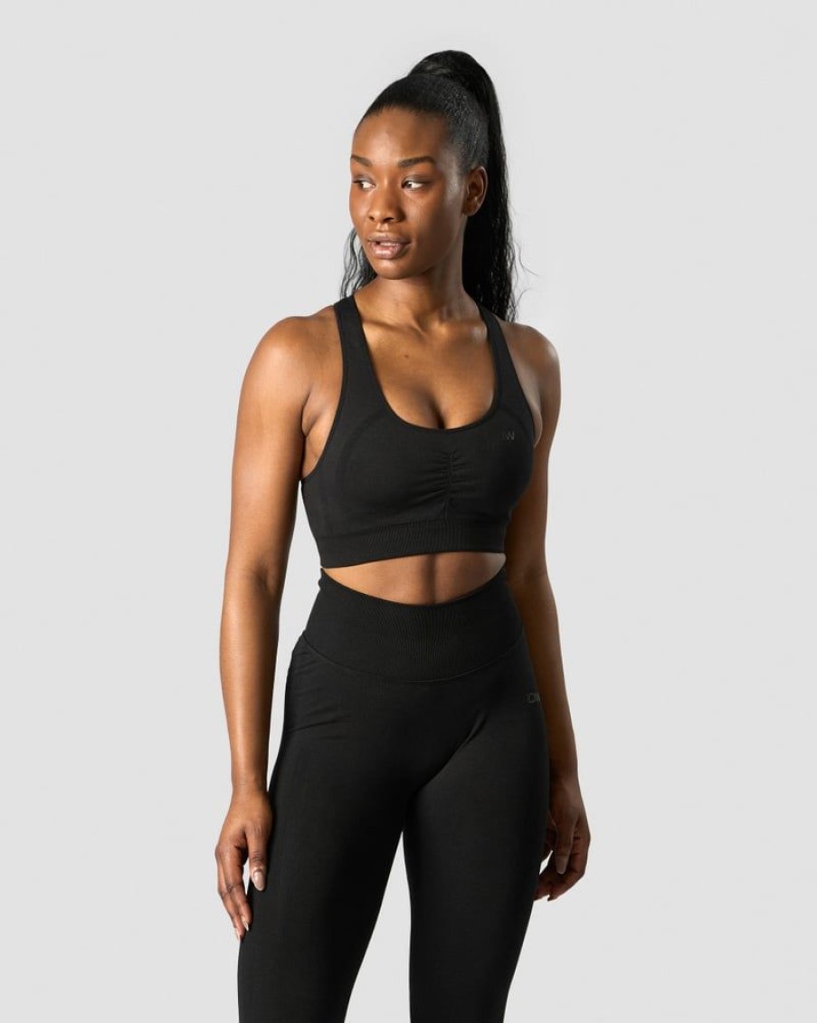 Dame ICIW Sport-Bh | Rush Seamless Sports Bra Black