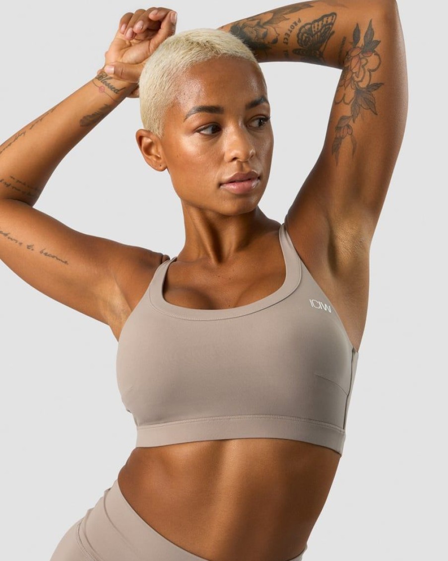 Dame ICIW Sport-Bh | Nimble Sports Bra Greige