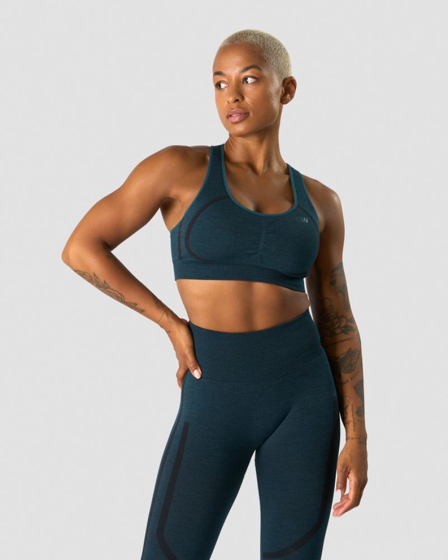Dame ICIW Sport-Bh | Rush Seamless Sports Bra Dk Teal