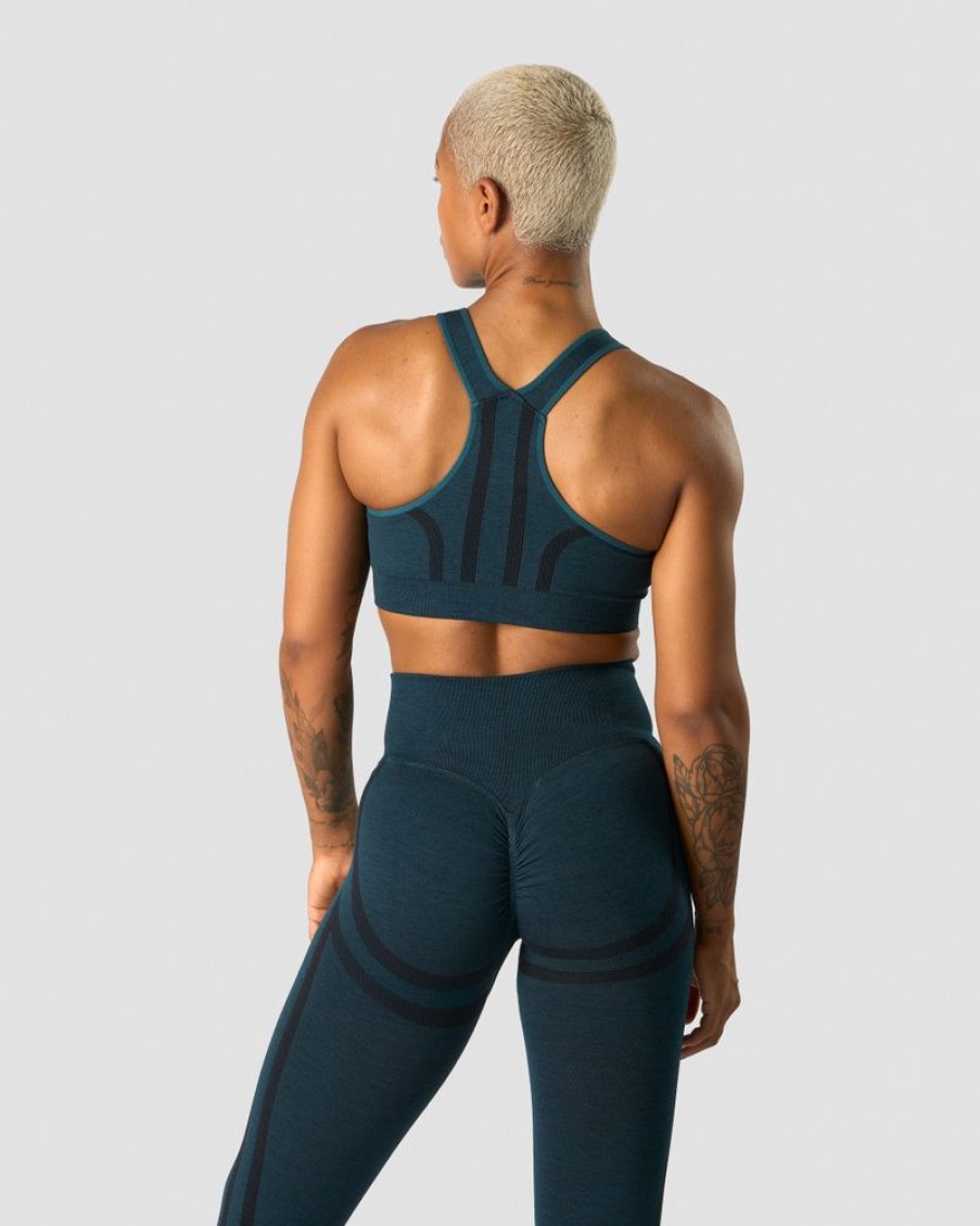 Dame ICIW Sport-Bh | Rush Seamless Sports Bra Dk Teal