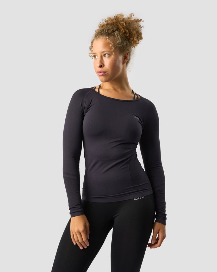 Dame ICIW Seamless | Everyday Seamless Ls Dk Graphite