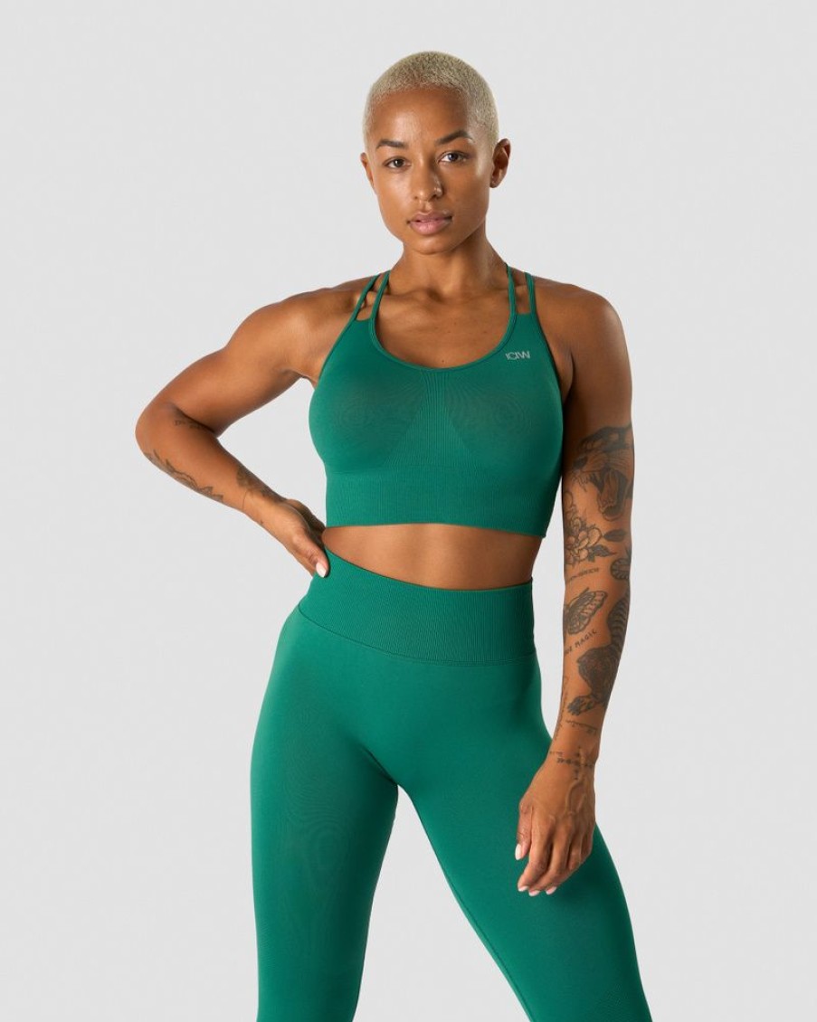 Dame ICIW Sport-Bh | Define Seamless Sports Bra Winter Green