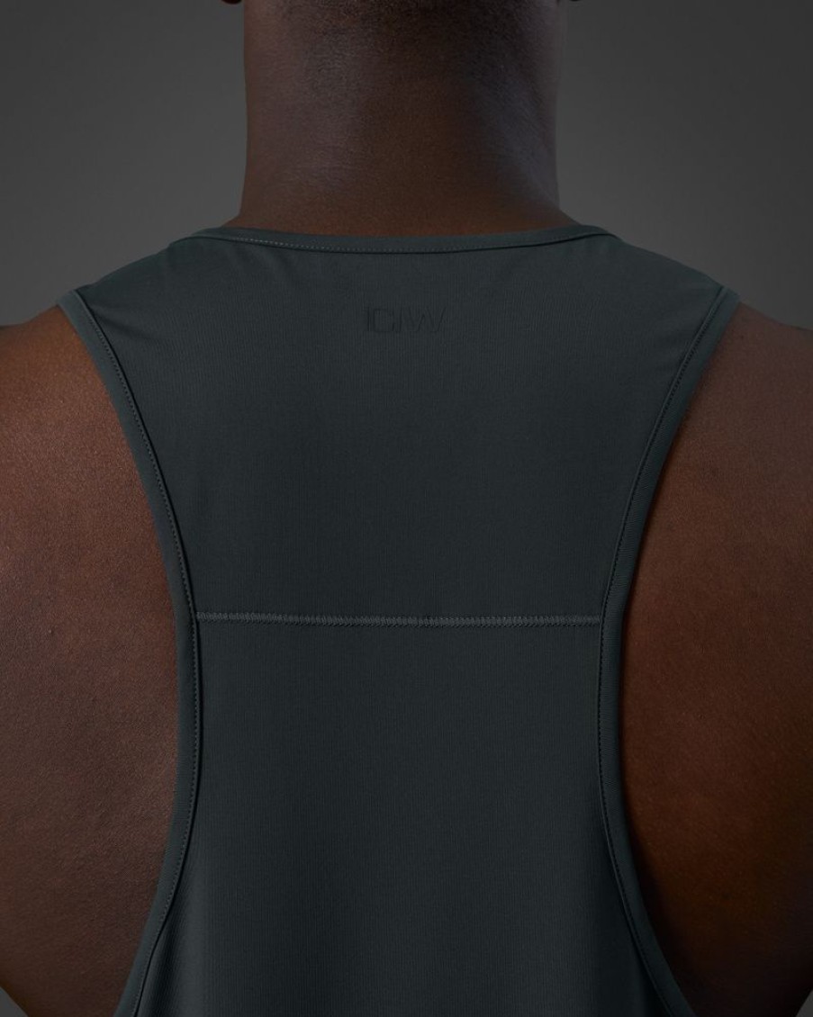 Herre ICIW Singleter | Reboot Stringer Top Men Night Green