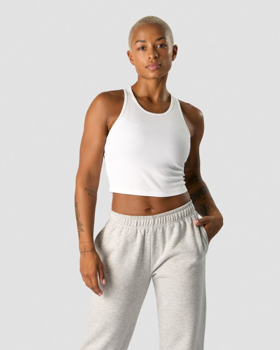 Dame ICIW Topper | Nimble Cropped Tank Top White