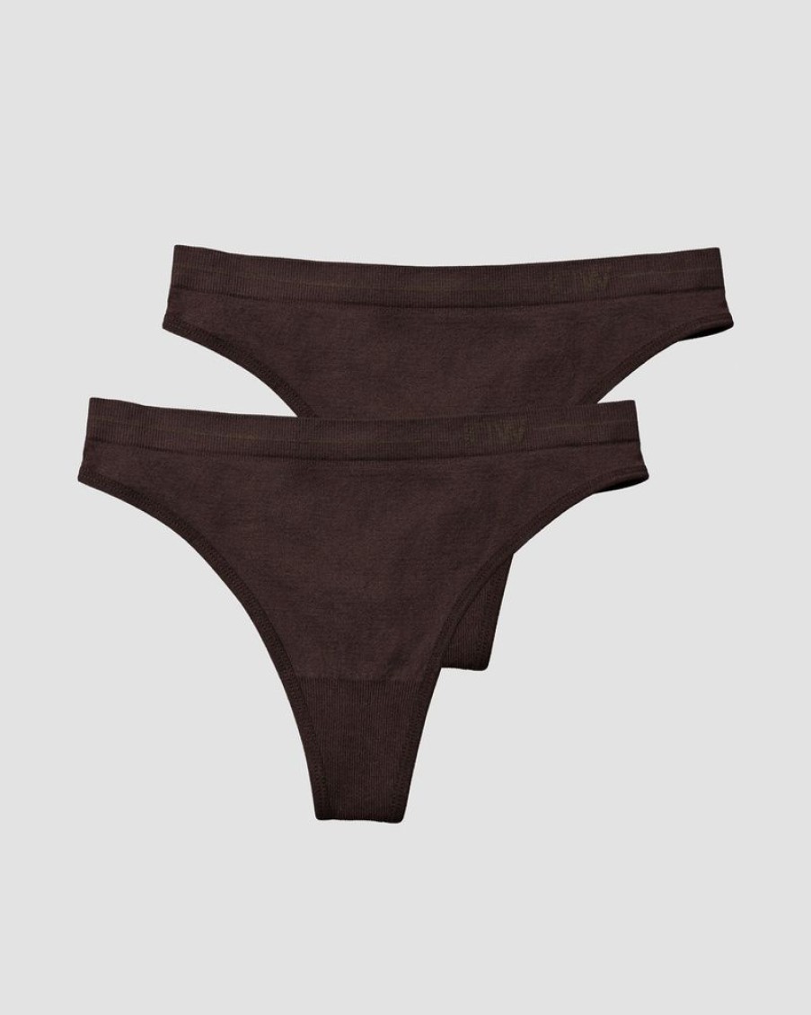 Dame ICIW Seamless | Everyday Seamless Thong 2-Pack Moccha