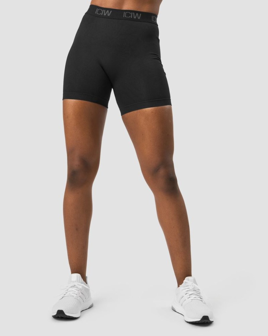 Dame ICIW Seamless | Define Seamless Logo Shorts Black