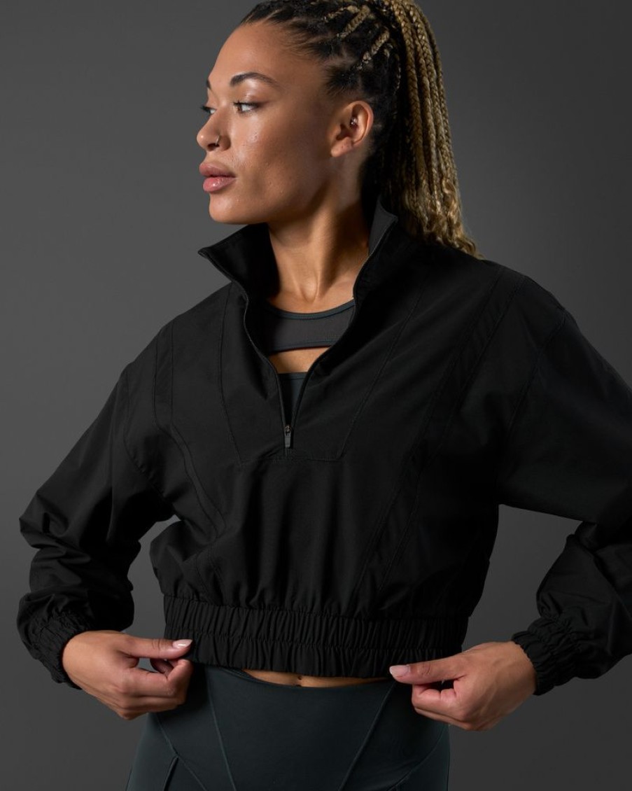 Dame ICIW Langermet | Reboot Cropped 1/4 Zip Black