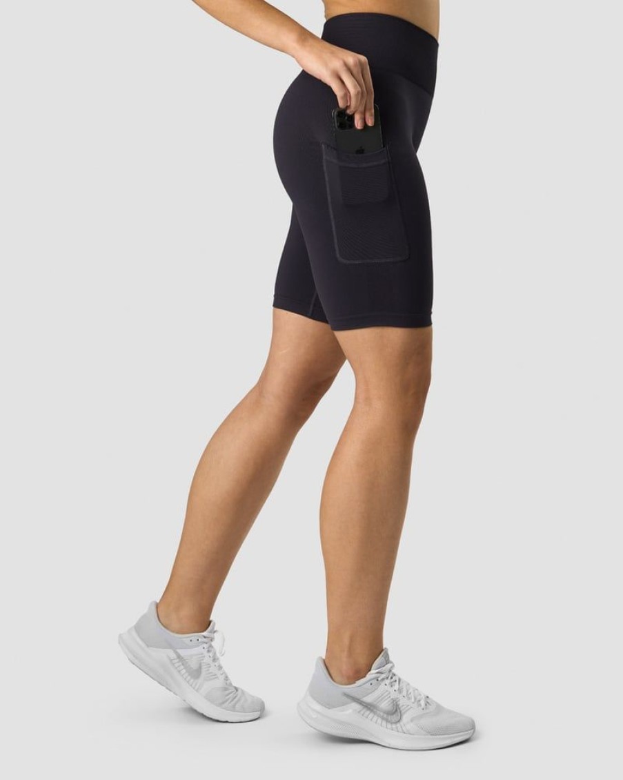 Dame ICIW Seamless | Define Seamless Pocket Biker Shorts Dk Graphite