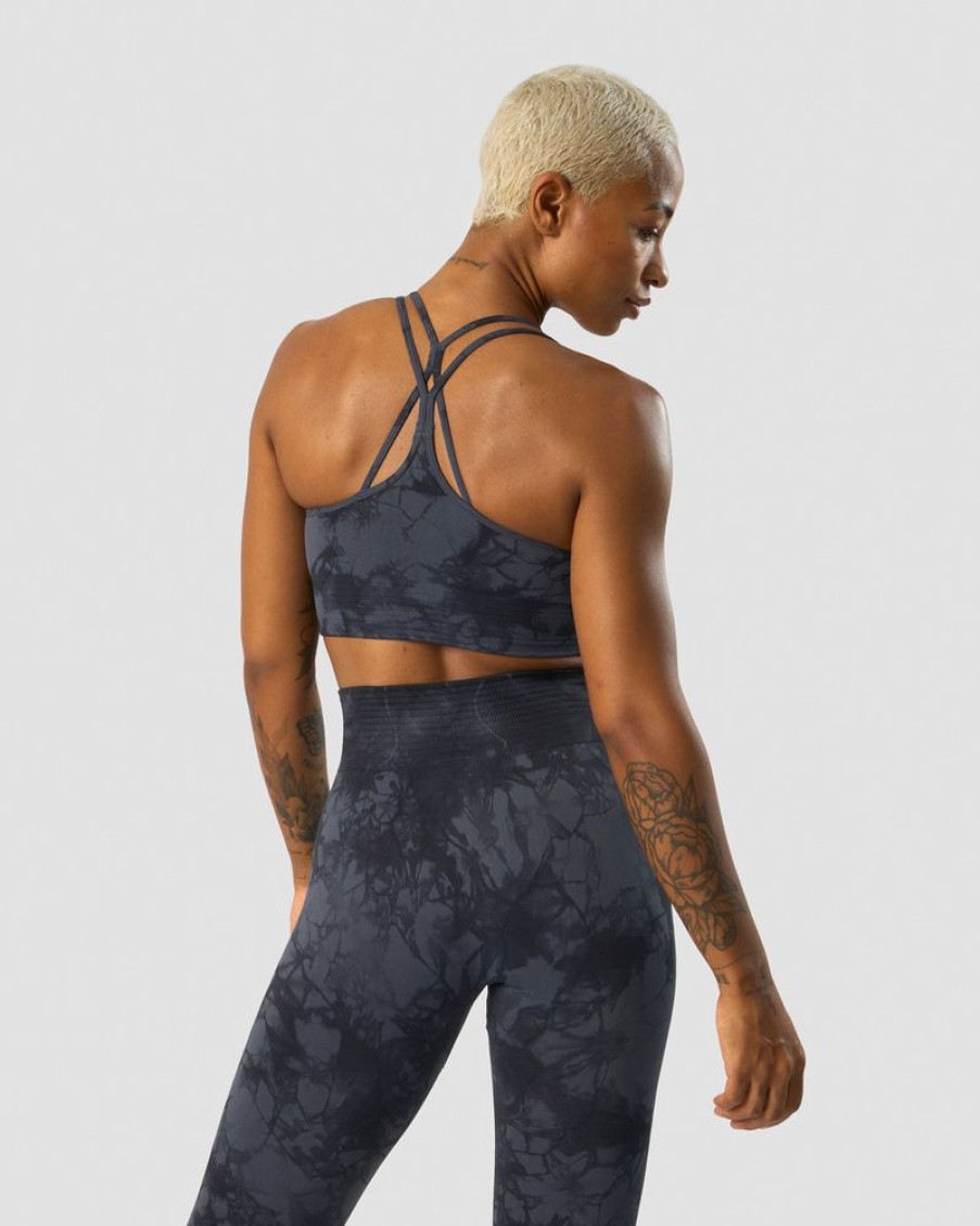 Dame ICIW Sport-Bh | Define Seamless Tie Dye Sports Bra Dark Blue