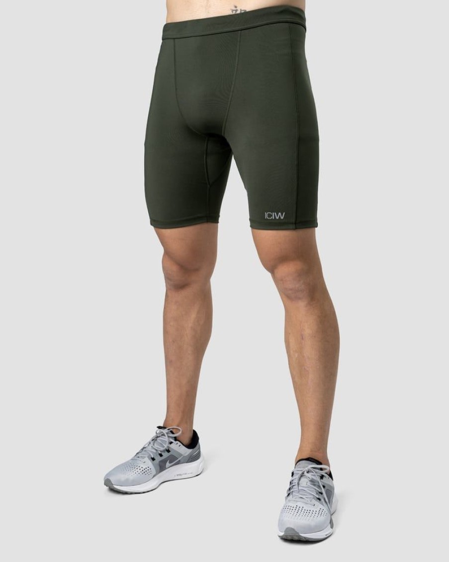 Herre ICIW Shorts | Mercury Short Tight Shorts Men Pine Green