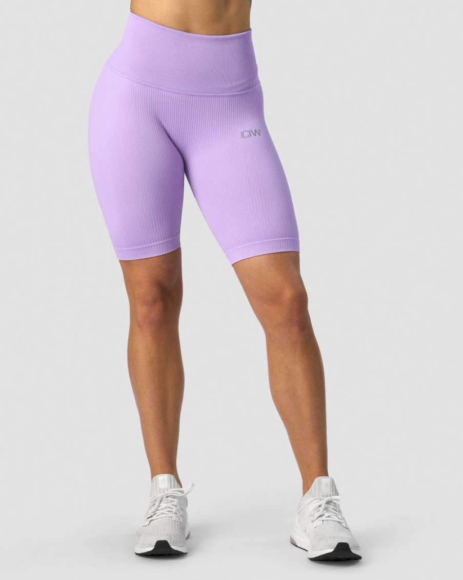 Dame ICIW Seamless | Ribbed Define Seamless Pocket Biker Shorts Lavender