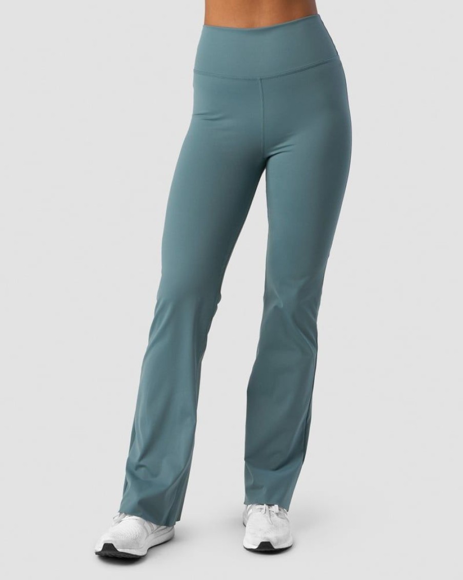 Dame ICIW Tights & Leggings | Nimble Flared Tights Steel Blue
