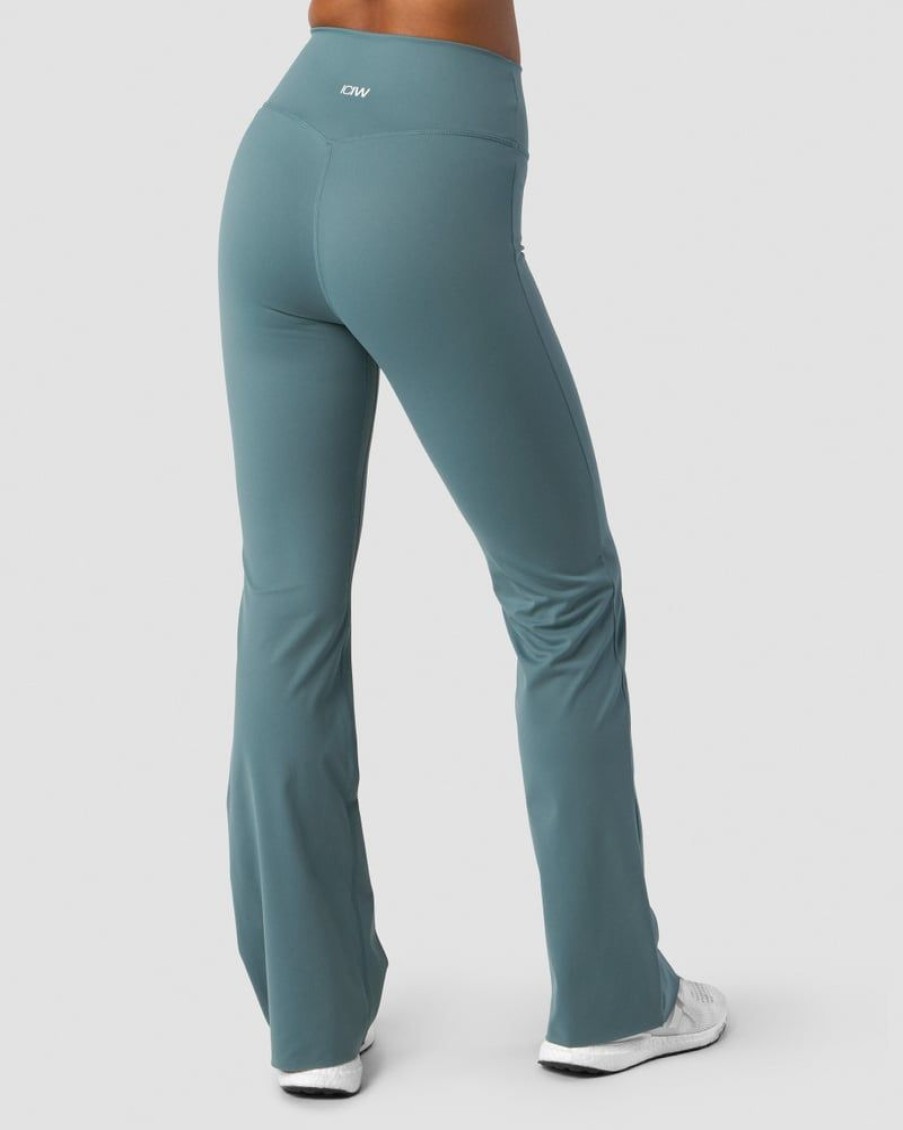 Dame ICIW Tights & Leggings | Nimble Flared Tights Steel Blue