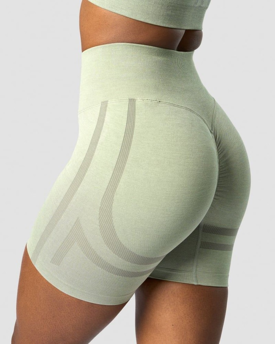 Dame ICIW Seamless | Rush Seamless Shorts Sage Green