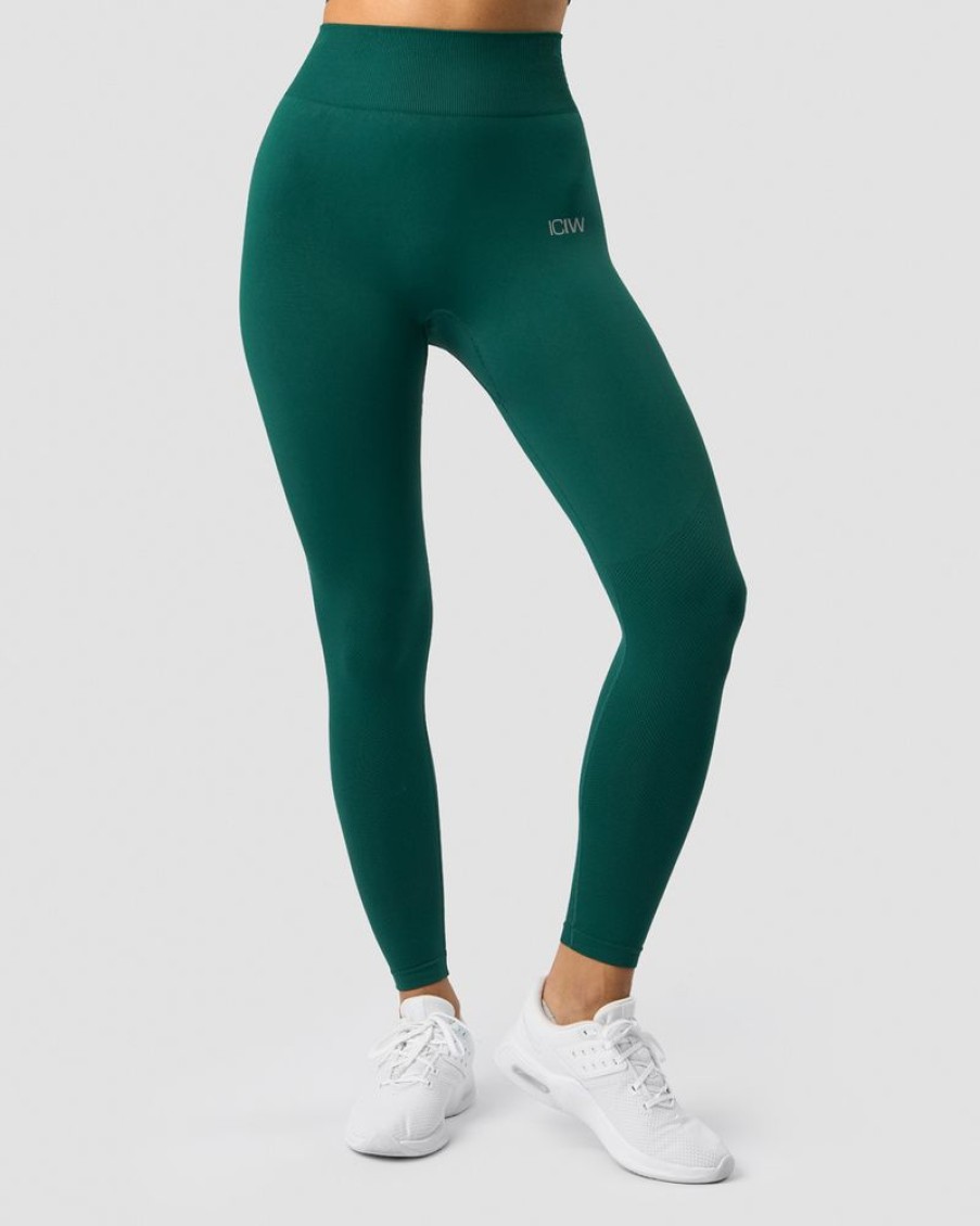 Dame ICIW Tights & Leggings | Define Seamless Tights Dark Green