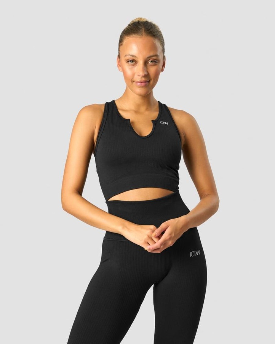 Dame ICIW Seamless | Ribbed Define Seamless Tank Top Black