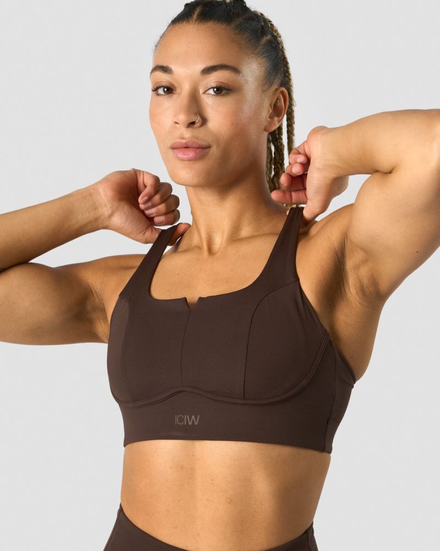 Dame ICIW Sport-Bh | Stride Sports Bra Dark Brown