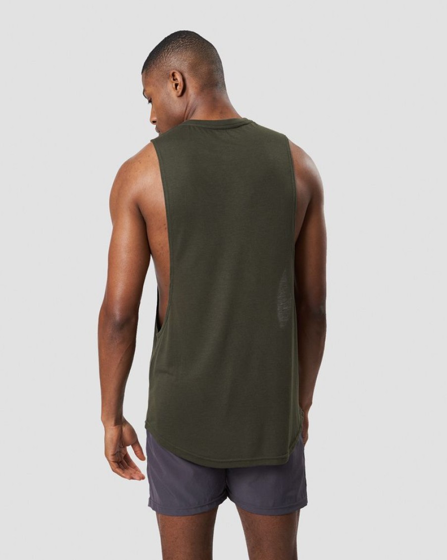 Herre ICIW Singleter | Training Open Tank Top Dark Army Men