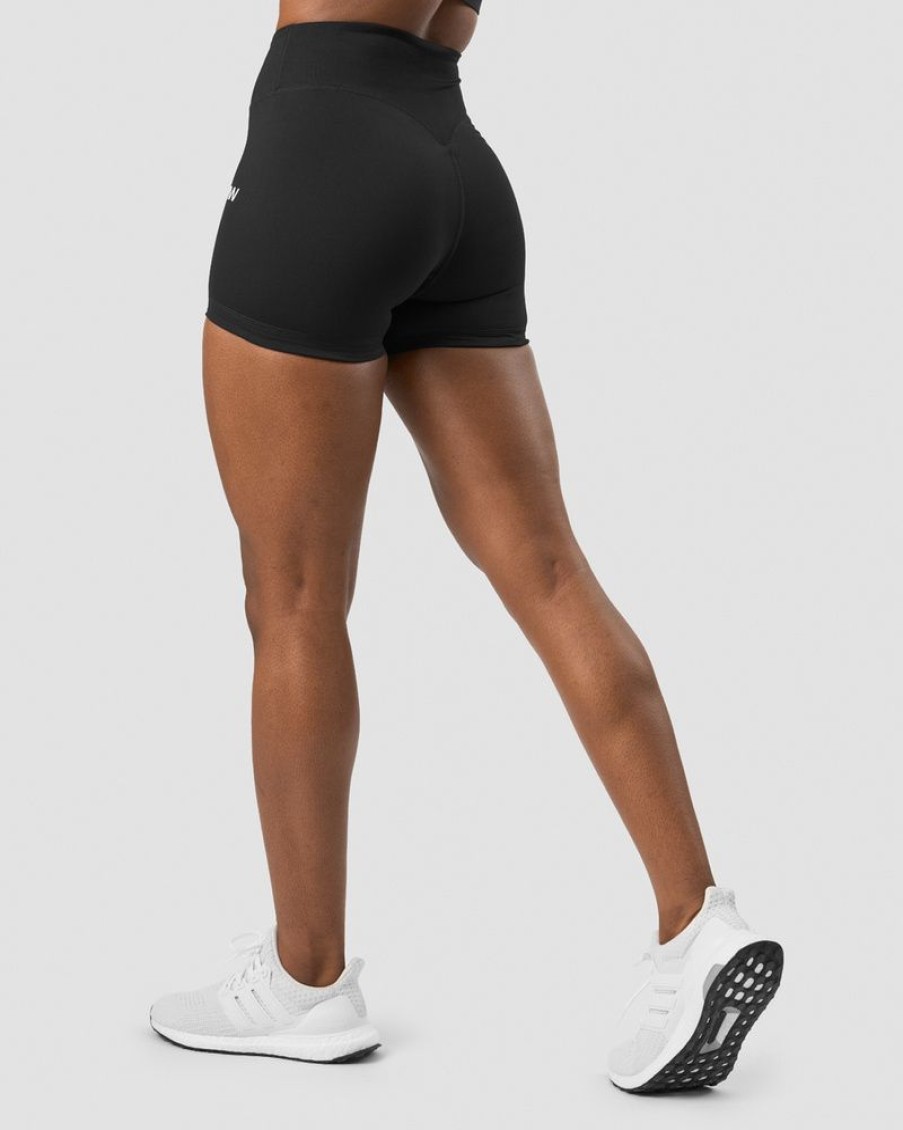 Dame ICIW Shorts | Classic V-Shape Tight Shorts Black Wmn