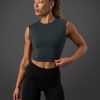 Dame ICIW Topper | Reboot Cropped Tank Top Night Green