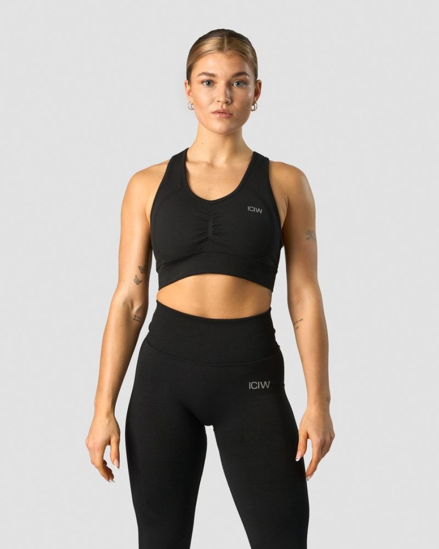 Dame ICIW Sport-Bh | Rush Seamless Sports Bra Black