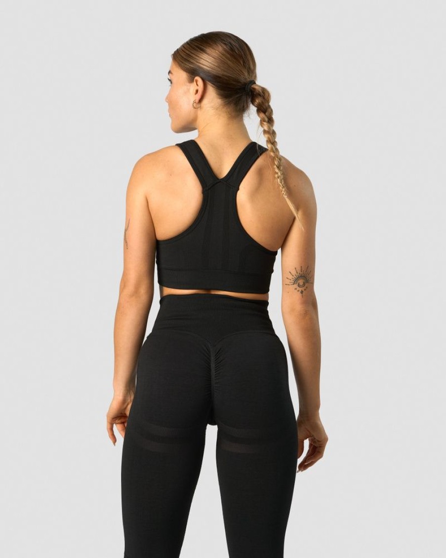 Dame ICIW Sport-Bh | Rush Seamless Sports Bra Black