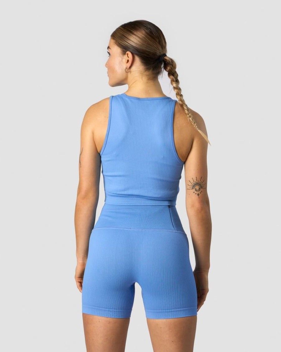 Dame ICIW Seamless | Ribbed Define Seamless Tank Top Pacific Blue