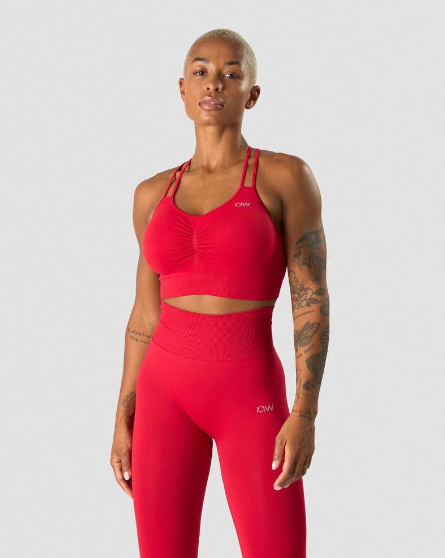 Dame ICIW Sport-Bh | Define Seamless Scrunch Sports Bra Red