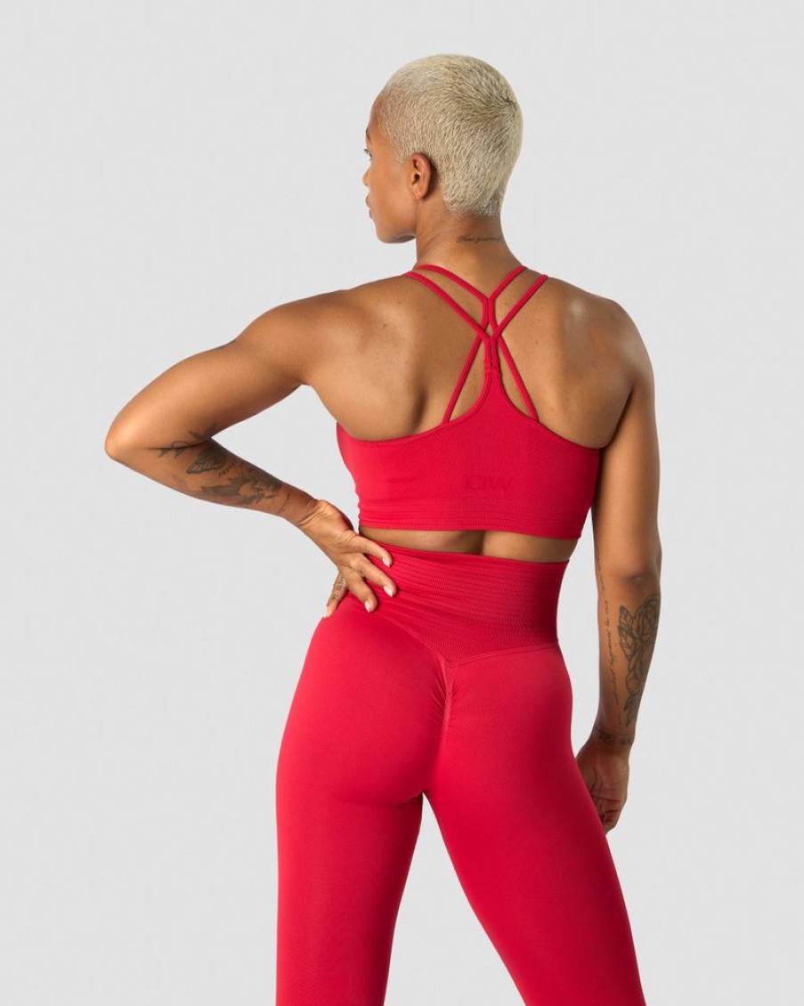 Dame ICIW Sport-Bh | Define Seamless Scrunch Sports Bra Red
