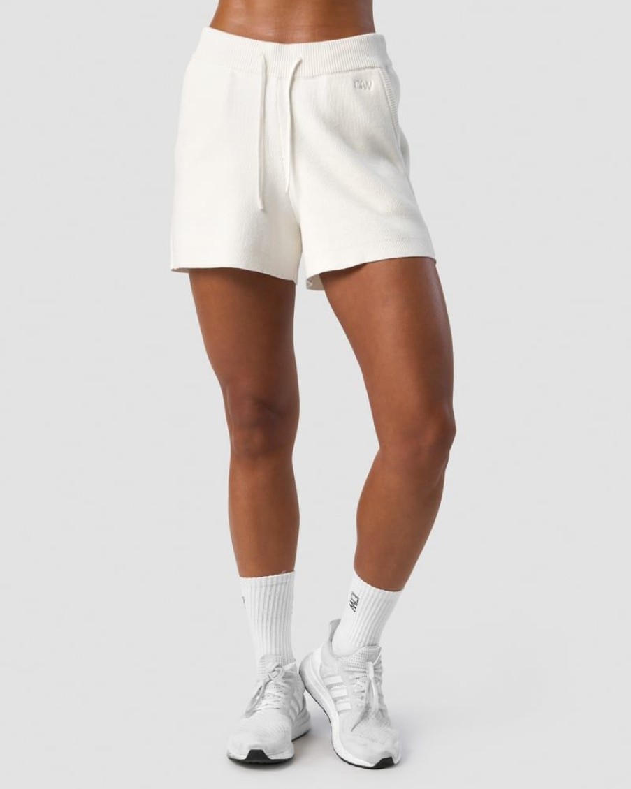 Dame ICIW Shorts | Soft Knit Oversized Shorts White