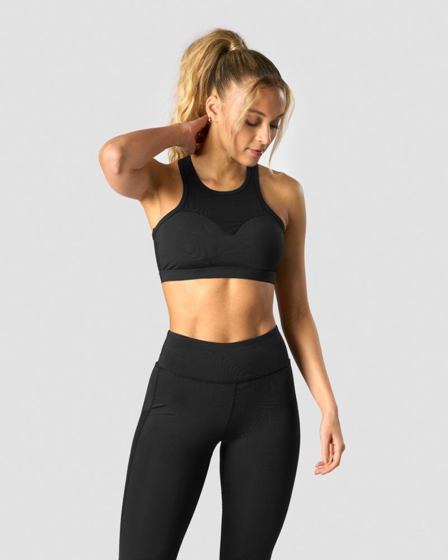 Dame ICIW Sport-Bh | Revive Mesh Sports Bra Black