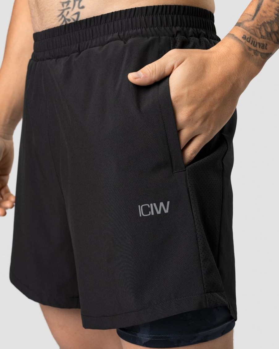 Herre ICIW Shorts | Mercury 2-In-1 Shorts Black Camo