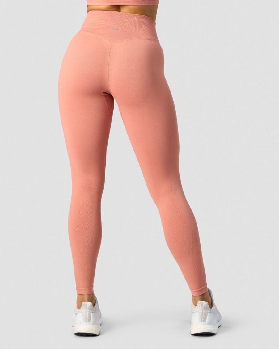 Dame ICIW Tights & Leggings | Define Seamless V-Shape Tights Light Rust