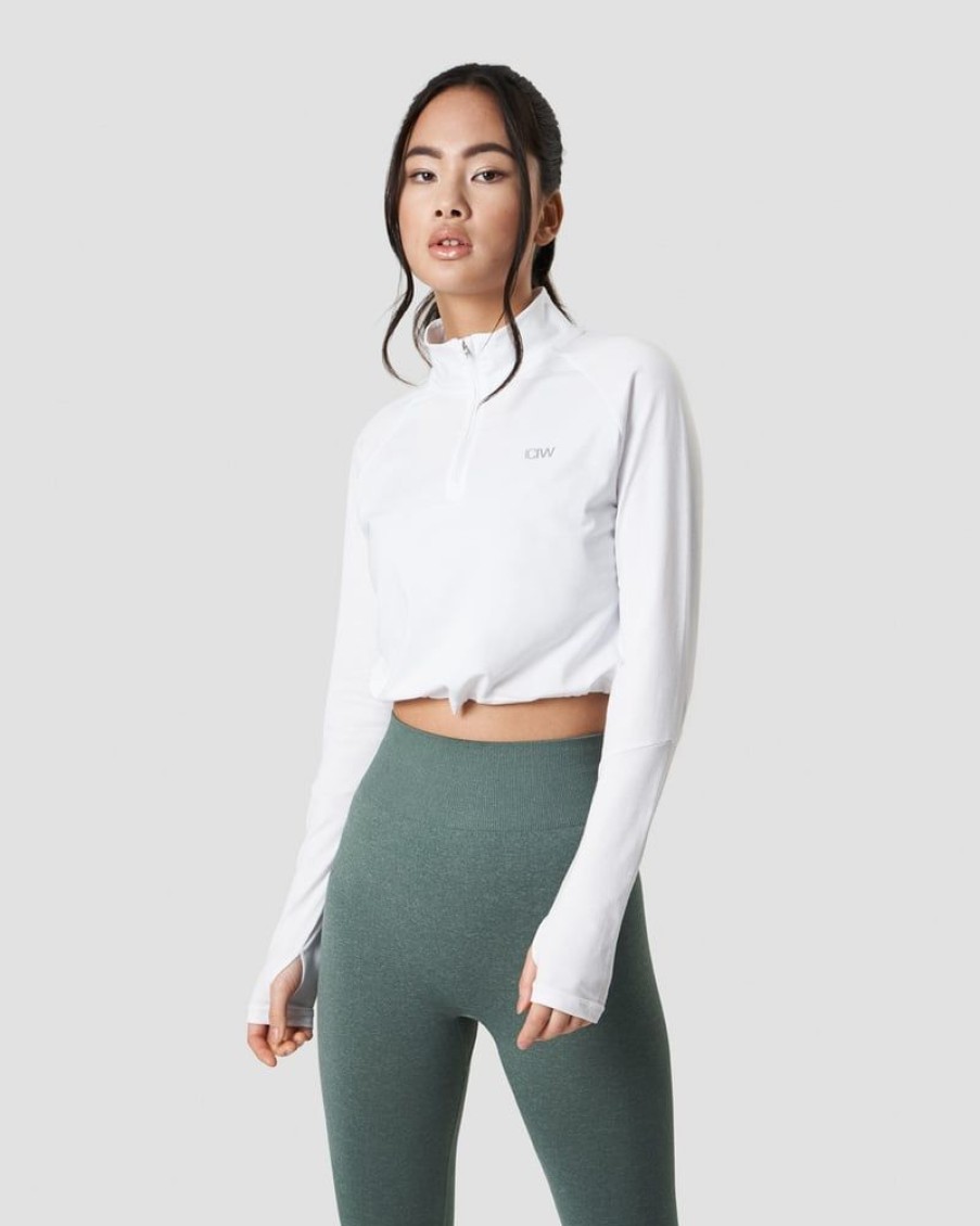 Dame ICIW Langermet | Define Cropped 1/4 Zip Adjustable White