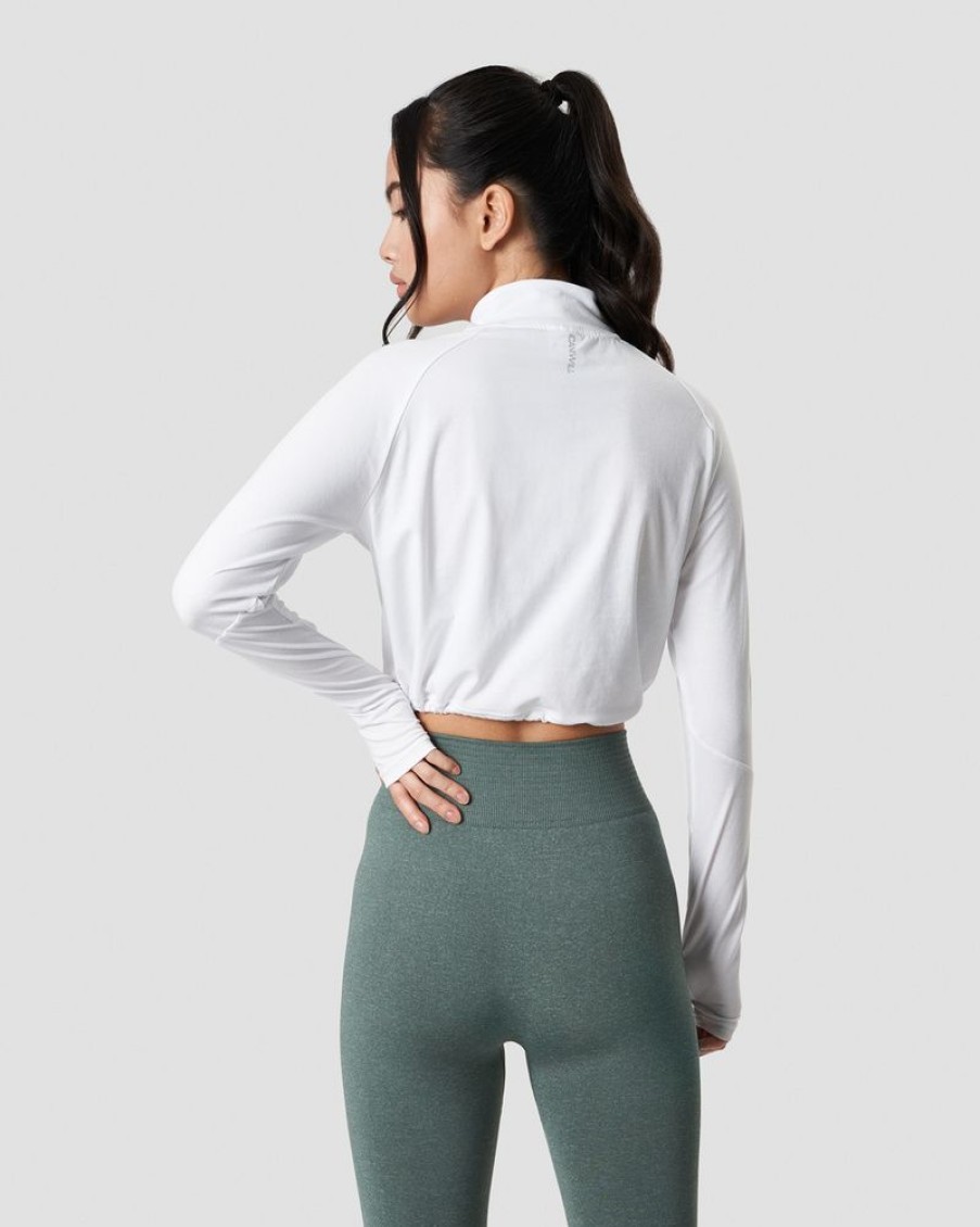 Dame ICIW Langermet | Define Cropped 1/4 Zip Adjustable White