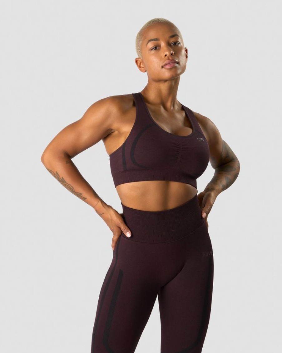 Dame ICIW Sport-Bh | Rush Seamless Sports Bra Burgundy