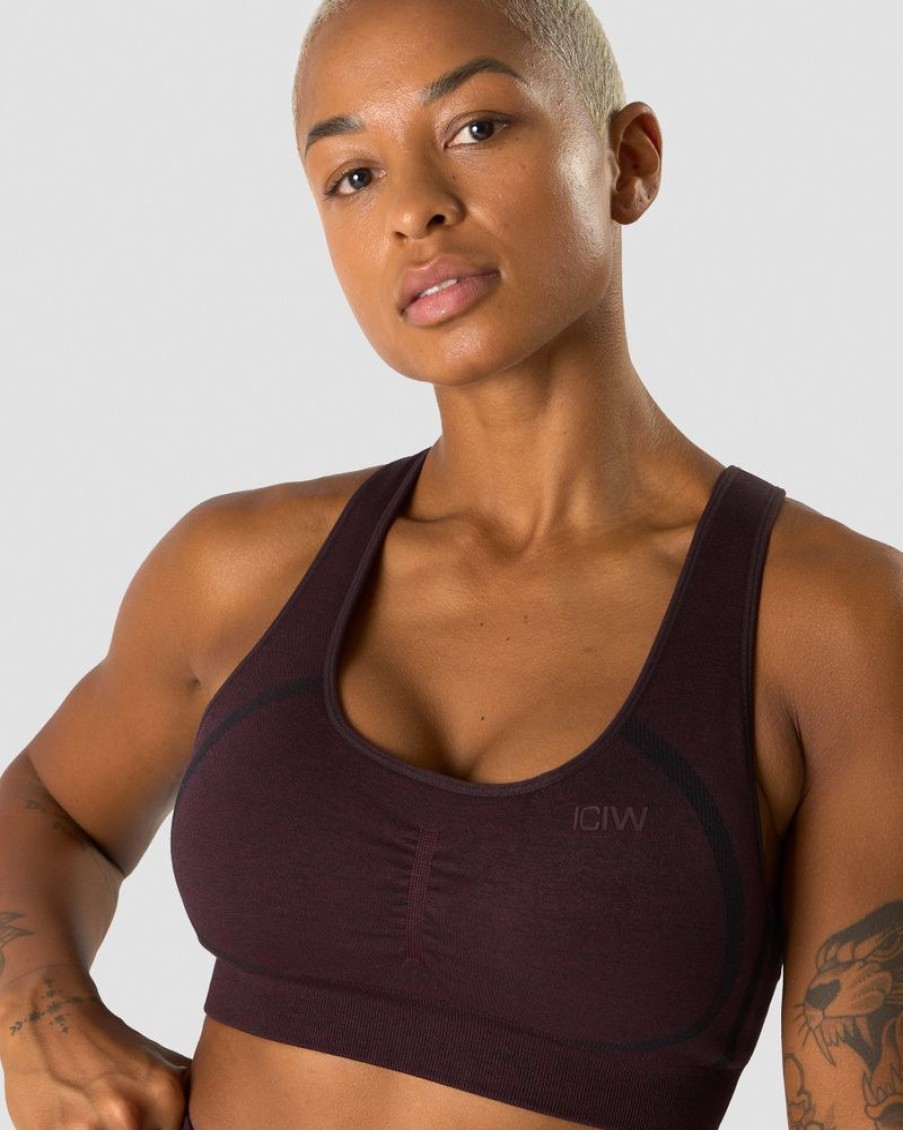 Dame ICIW Sport-Bh | Rush Seamless Sports Bra Burgundy
