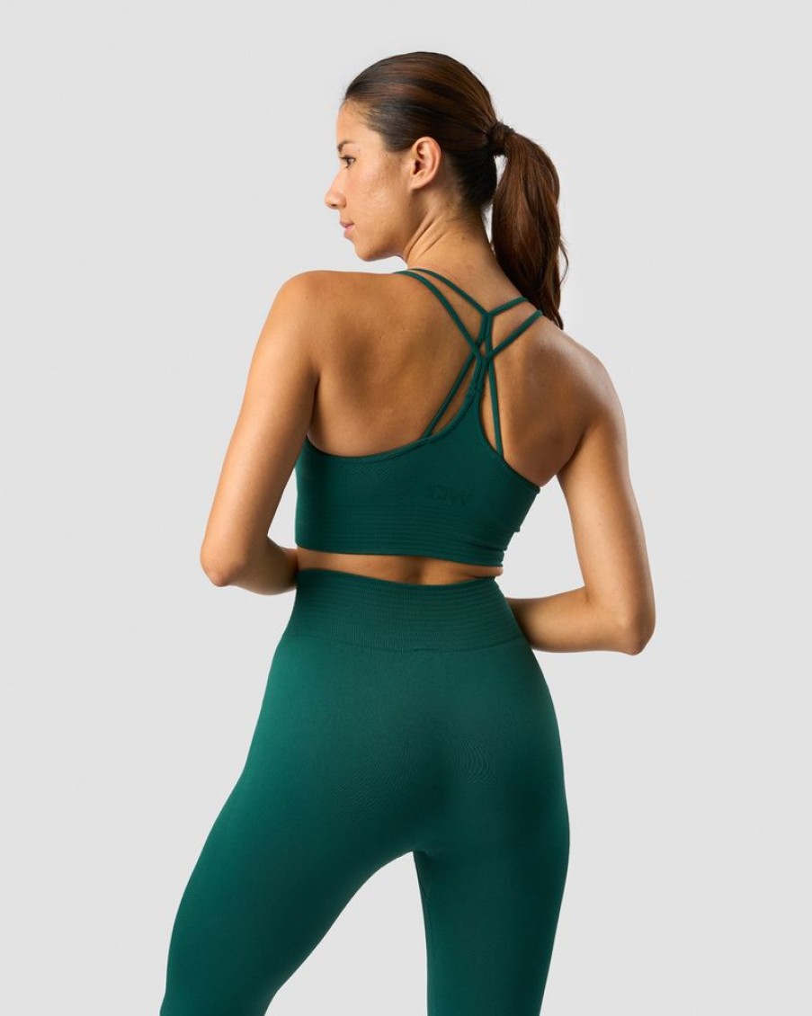 Dame ICIW Sport-Bh | Define Seamless Sports Bra Dark Green