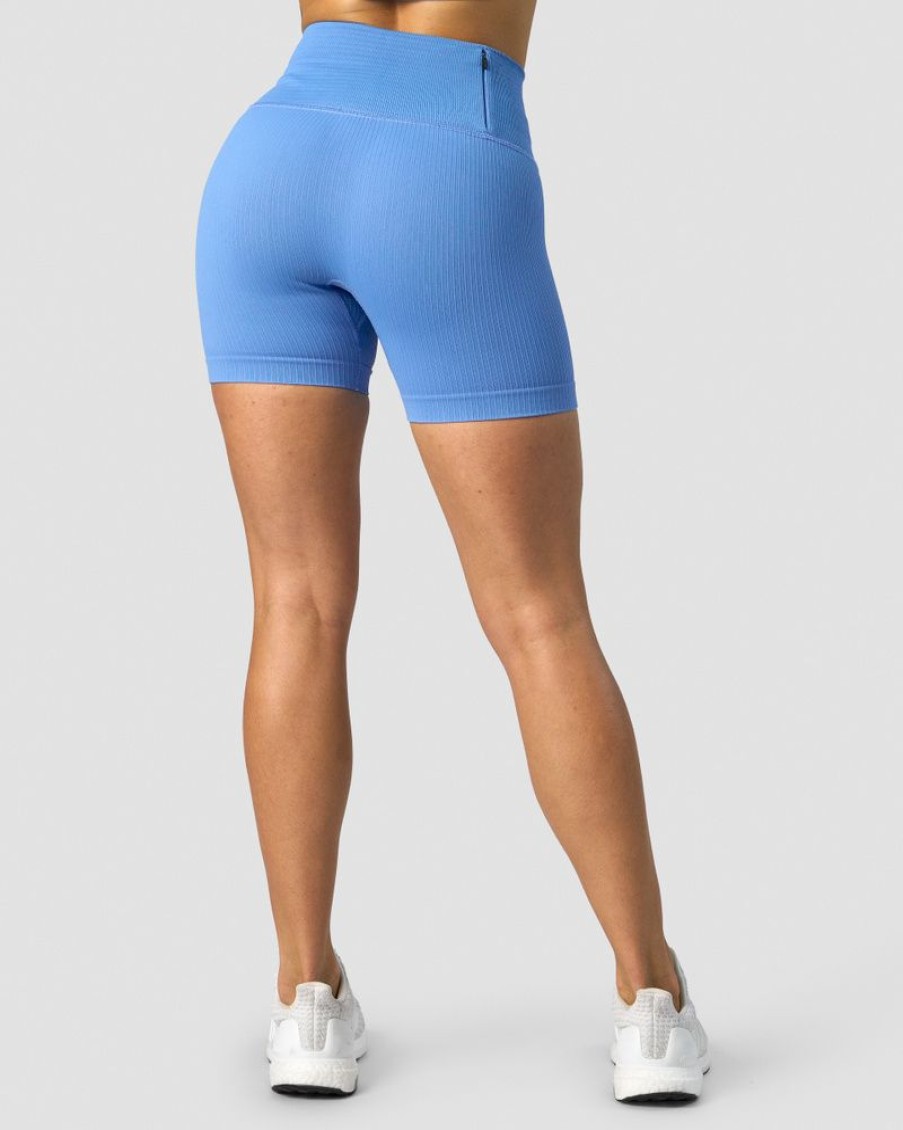 Dame ICIW Seamless | Ribbed Define Seamless Pocket Shorts Pacific Blue