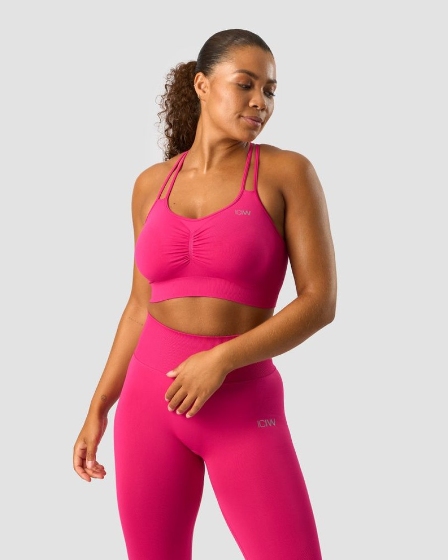 Dame ICIW Sport-Bh | Define Seamless Scrunch Sports Bra Bright Pink